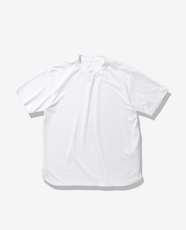 047_KK 和紙糸ラウンドヘムTシャツ (スノーホワイト)