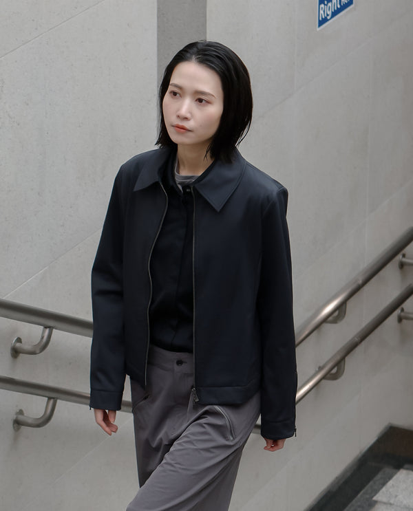 0606_N 24HR-WEARABLE ミニマル ライダースジャケット