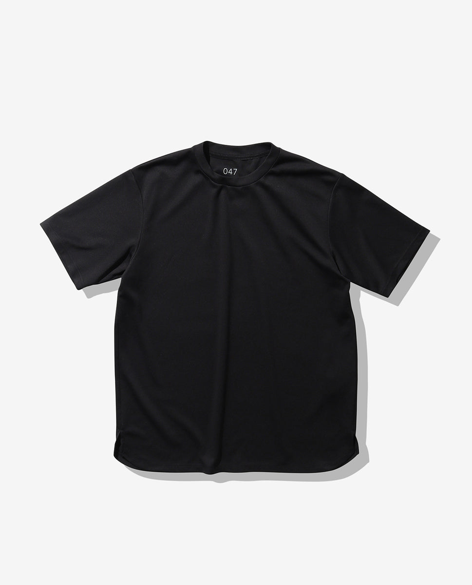 予約販売開始】ブラック□047_K 和紙糸ラウンドヘムTシャツ – K-3B 