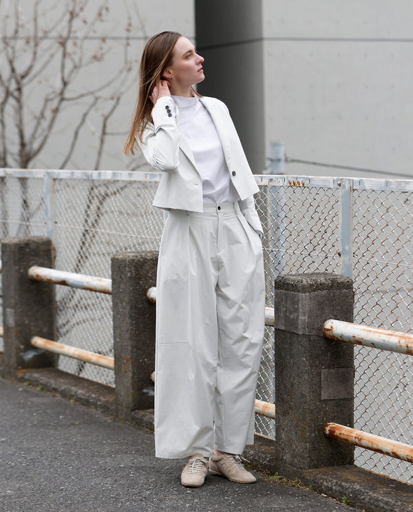 1043_L ヴィンテージストレッチ パラシュートパンツ (ストーンホワイト)