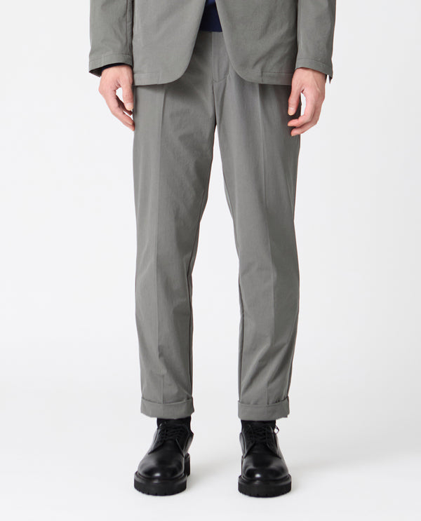 Steel Gray ■ 177_L Vintage Stretch One-Tuck Tapered Pants