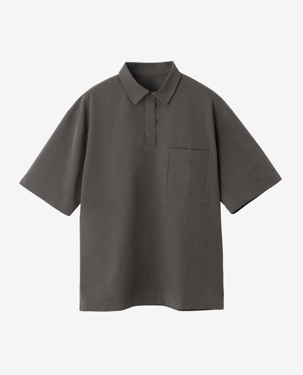 0_358_L ヴィンテージストレッチ ポロシャツ (マグネットグレー)