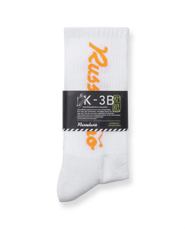 K-3B x Russeluno MIDDLE SOCKS (ホワイト)