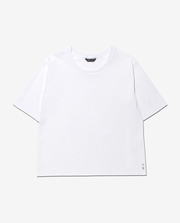 White ■ 0313_Y 5/8 length basic T-shirt