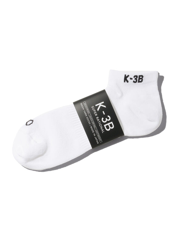 White ■ 092_K Washi Yarn Moisture Control Low Cut Socks