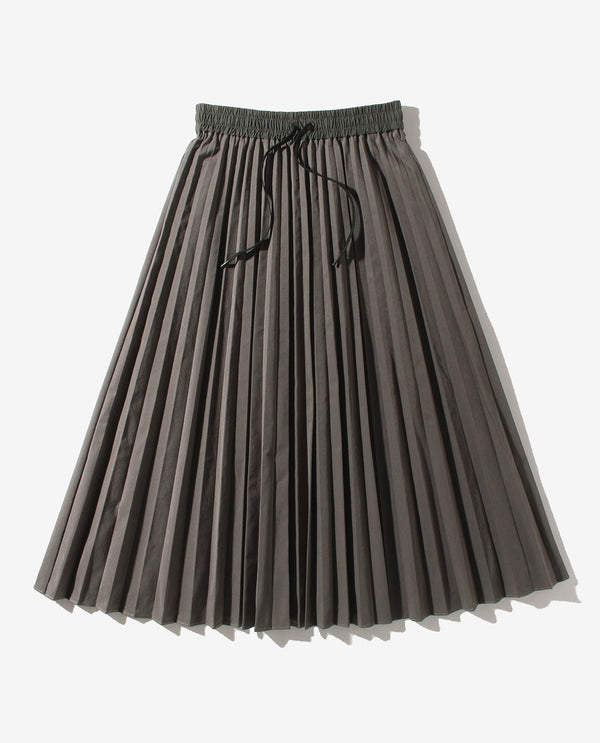 1027_L ヴィンテージストレッチ プリーツスカート (マグネットグレー)