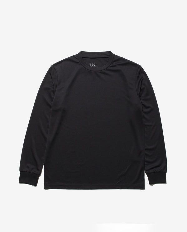 330_KK 和紙糸ロングスリーブジャケットTシャツ (ブラック)
