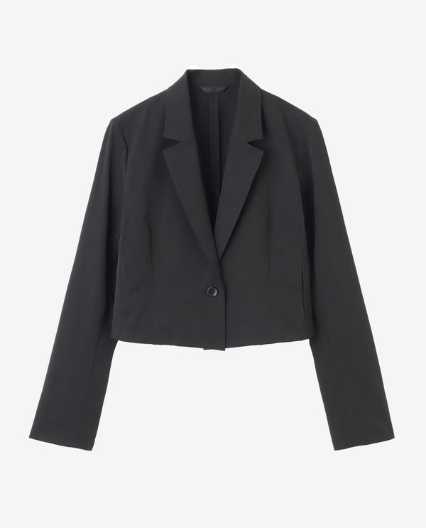 0011_L ヴィンテージストレッチコンパクトジャケット (ブラック)