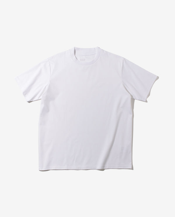 037_WW シルケットクルーネック ベーシックTシャツ (スノーホワイト)
