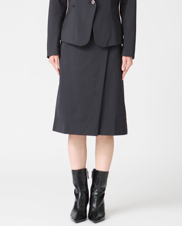 1032_N 24HR-WEARABLE ドレススカート (ブラック)