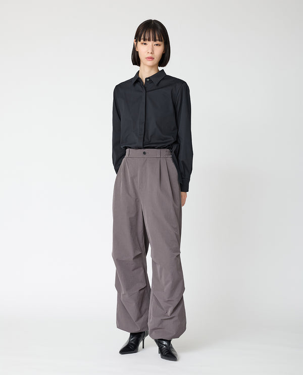 1038_L ヴィンテージストレッチ 蓄熱起毛パイル パラシュートパンツ (マグネットグレー)