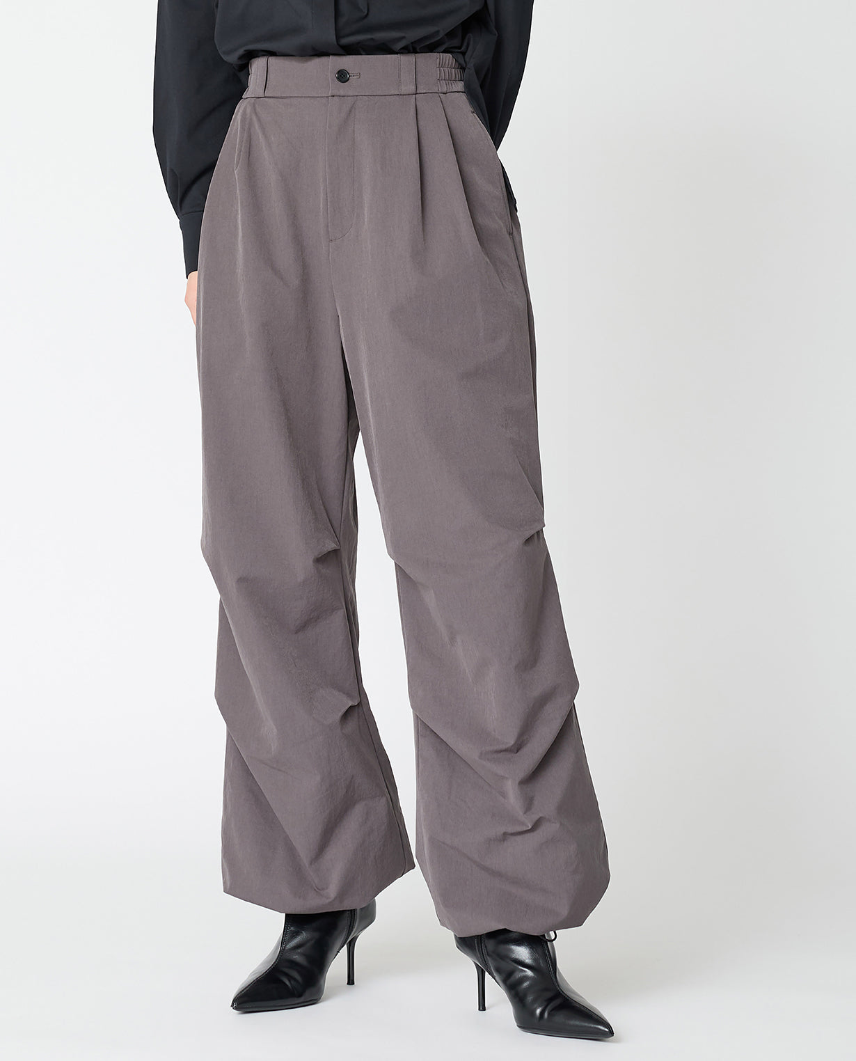 1038_L ヴィンテージストレッチ 蓄熱起毛パイル パラシュートパンツ