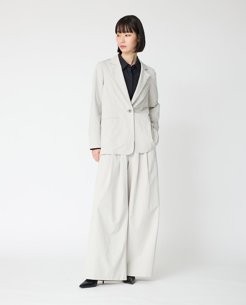 0001_L ヴィンテージストレッチ テーラードジャケット (ストーングレー