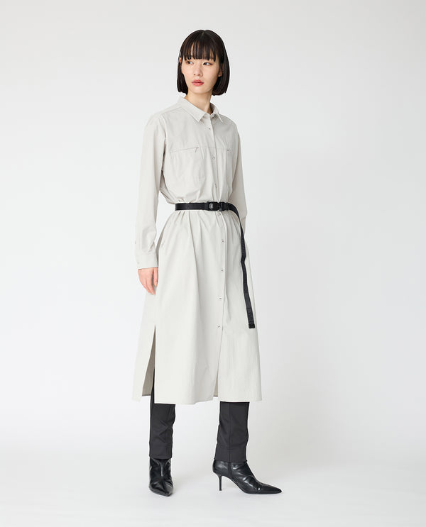 Stone Gray ■ 0205_L Vintage Stretch Shirt Dress