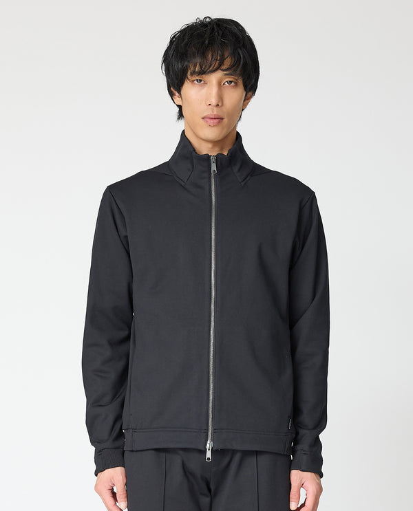 Black ■ 668_QX Wool double face full zip track jacket