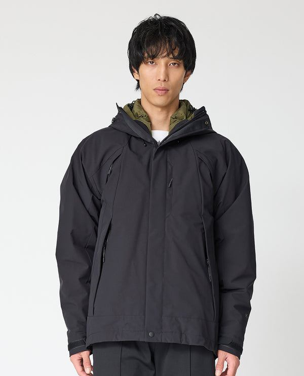 777_A3L "THE PROFESSIONAL SPEC" 7WAYダウン (ブラック×カーキ)