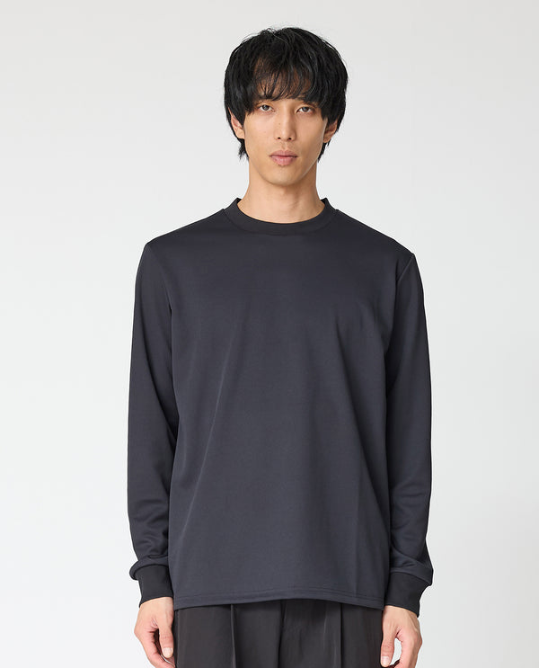 330_KK 和紙糸ロングスリーブジャケットＴシャツ (ブラック)