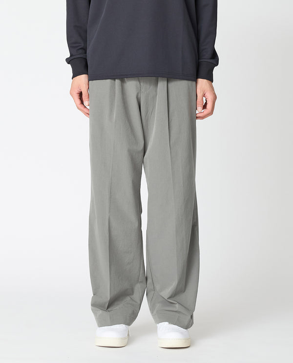 143_L ヴィンテージストレッチワイドパンツ (スチールグレー)