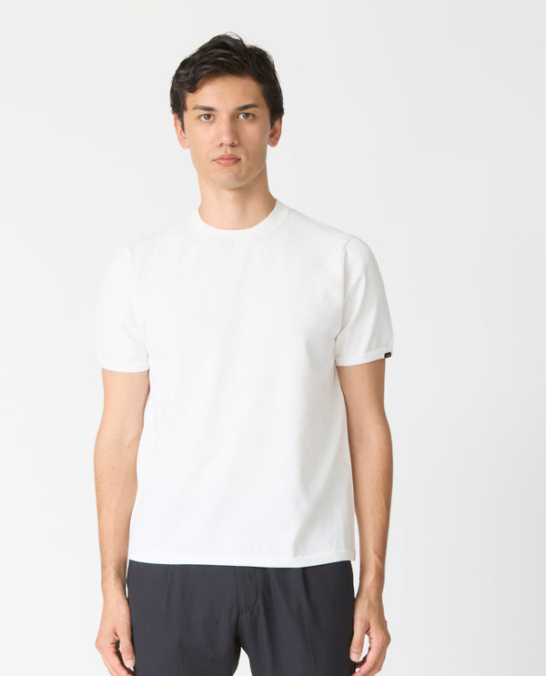 445_K 和紙糸テーラリングTシャツ (ホワイト)