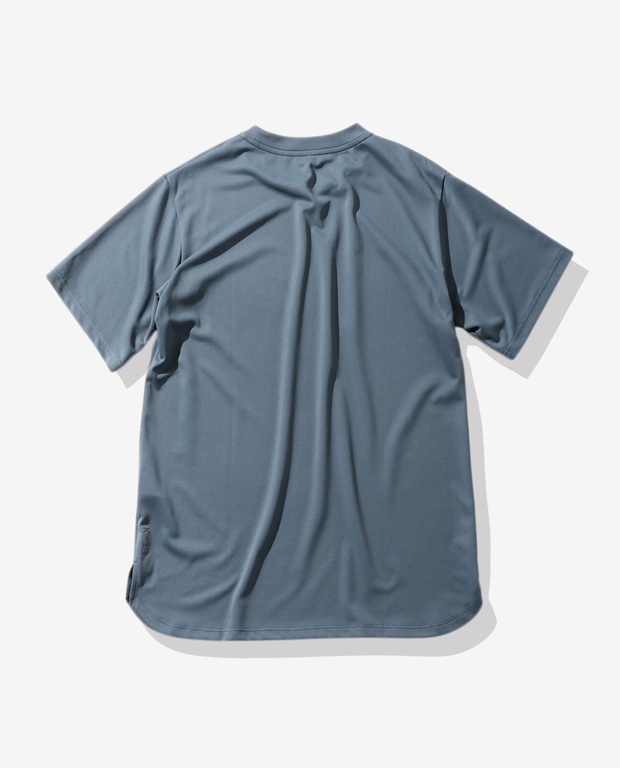 【NEW!】■ブルーグレー 047_K 和紙糸ラウンドヘムTシャツ
