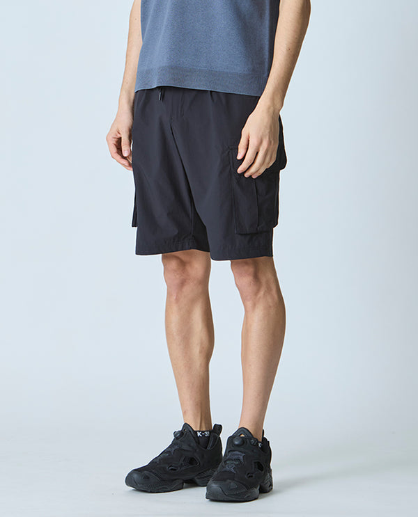 ■Black 106S_A 4WAY Stretch Cargo Shorts