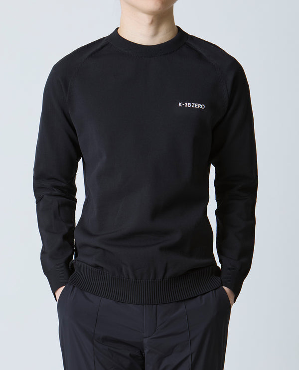 Black ■ 0_440_QY Washable lightweight crew neck sweater