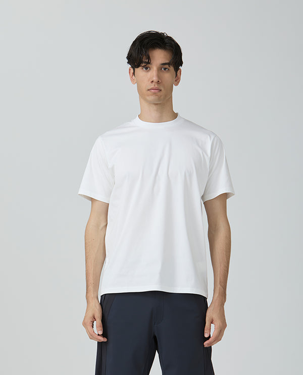 037_WW シルケットクルーネック ベーシックTシャツ (スノーホワイト)