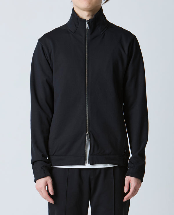 Black ■ 668_QX Wool double face full zip track jacket