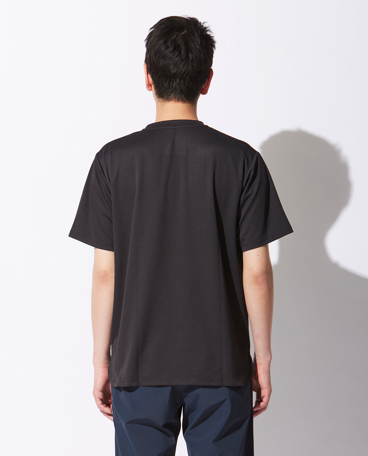 【RESTOCK!】■ブラック 047_K 和紙糸ラウンドヘムTシャツ