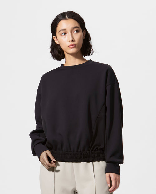 Black ■ 0603_D Crew neck cocoon top