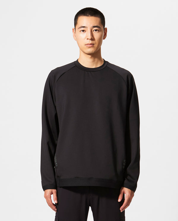 Black ■ 088_D "2D cardboard knit" crew neck