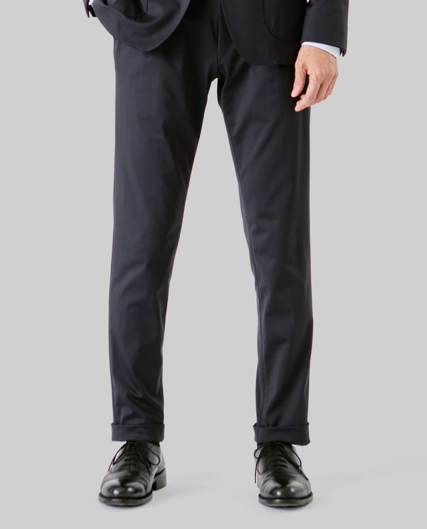 179_N（ニット） 24HR-WEARABLE JAPAN MADE ドレスパンツ (ブラック)