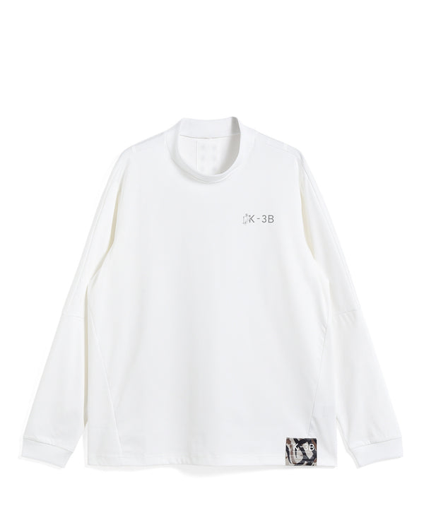 K-3B x Russeluno BIG LOGO LS MOCKNECK (ホワイト)