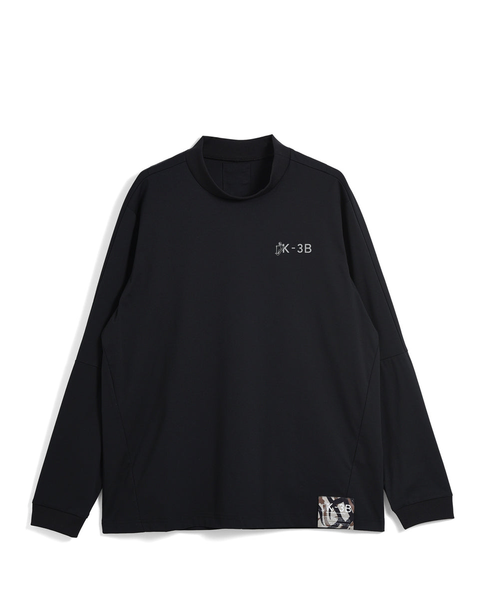 K-3B ZERO ジャージ上下セット ブラック　サイズ2 日本L相当 K-3B x Russeluno BIG LOGO LS MOCKNECK (ブラック) – K-3B OFFICIAL SITE