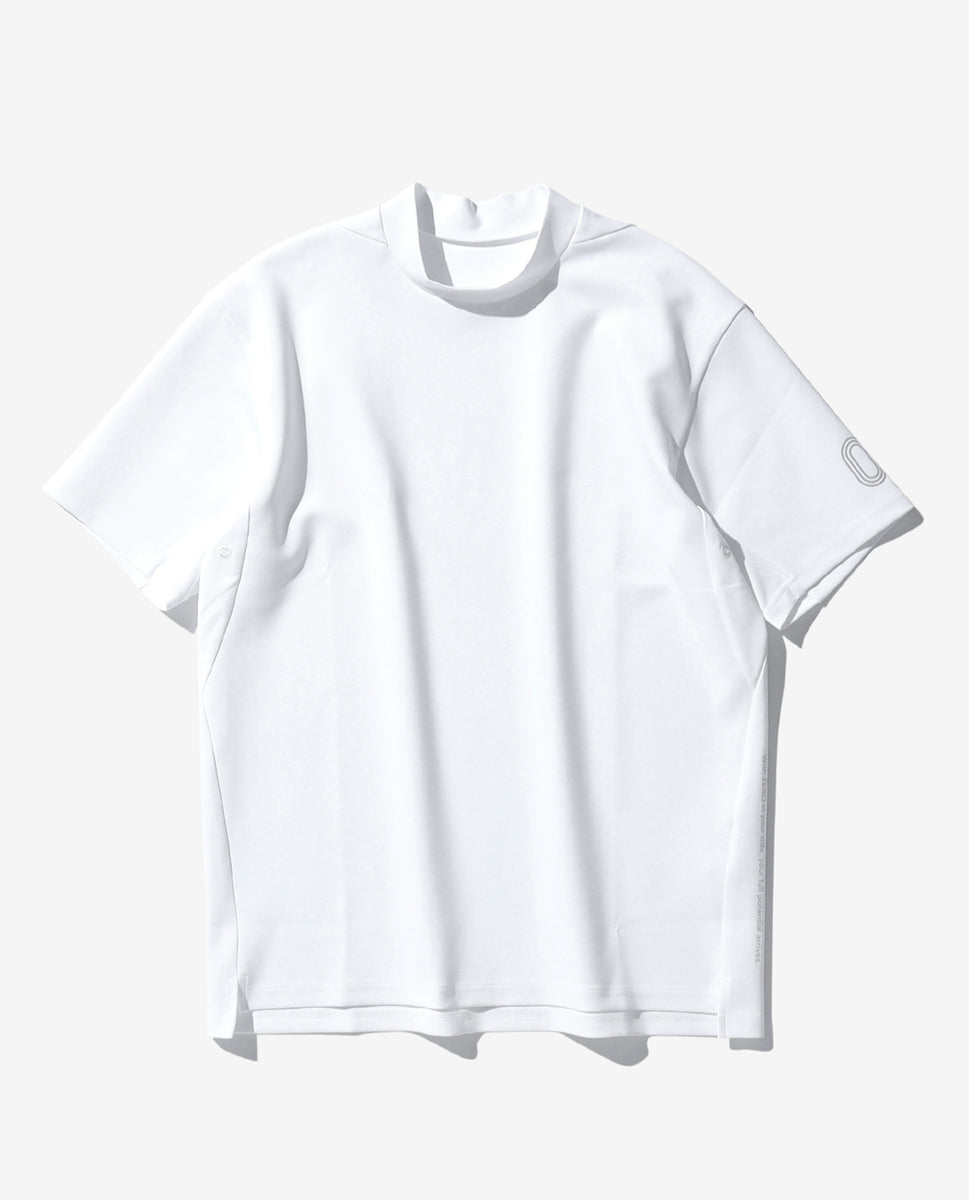 ホワイト 0_302_D ダンボール半袖モックネックTシャツ – K-3B