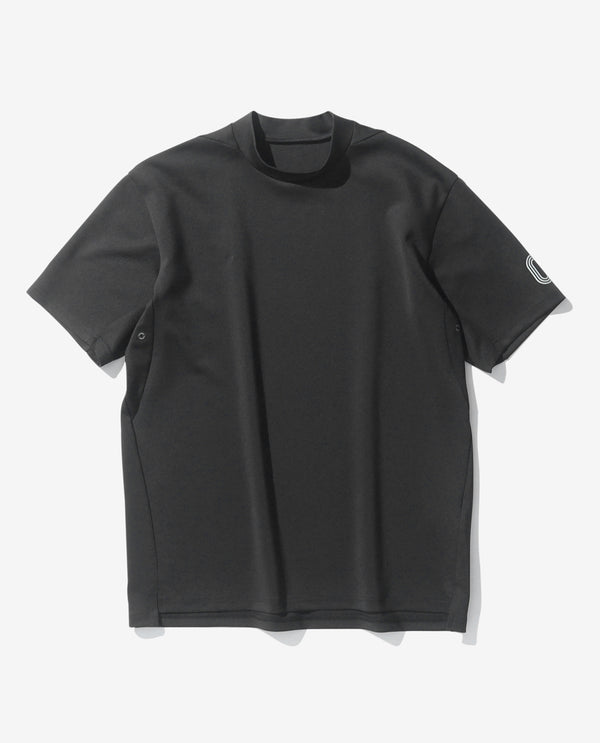 ■ブラック 0_302_D ダンボール半袖モックネックTシャツ