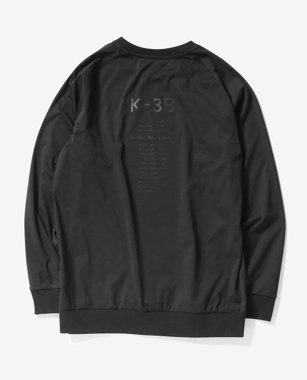 036_YG_E 長袖グラフィックTシャツ (ブラック)