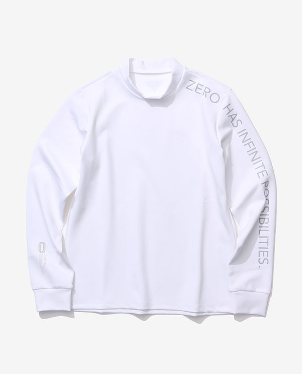 White ■ 0_038_DG Cardboard knit graphic mock neck